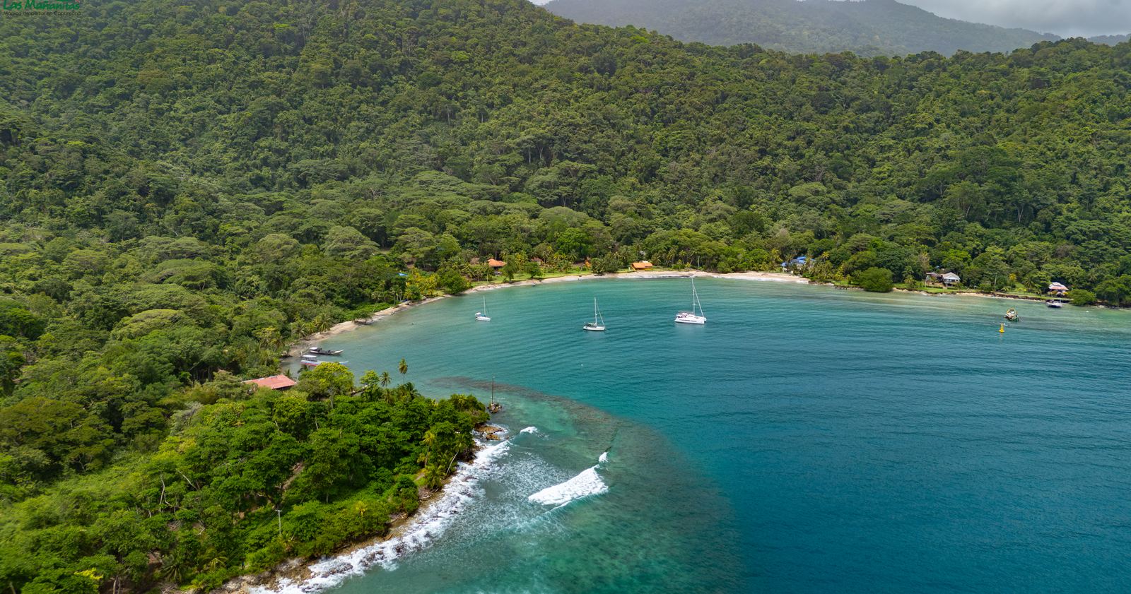 A jungle bay near Sapzurro from the air